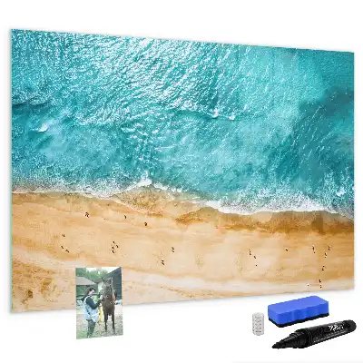Quadro magnético para desenhar tema pessoas na praia