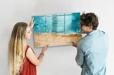 Quadro magnético para desenhar tema pessoas na praia