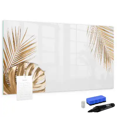 Quadro magnético para escrever estampa folhas exóticas