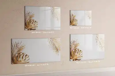 Quadro magnético para escrever estampa folhas exóticas