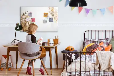Quadro magnético para escrever estampa folhas exóticas