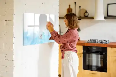 Quadro magnético para escrever modelo respingos de tinta