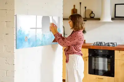 Quadro magnético para escrever modelo respingos de tinta