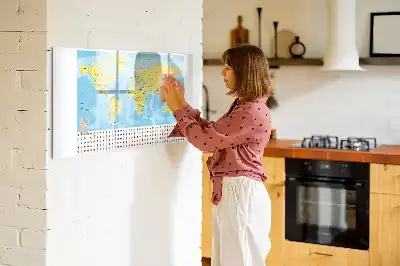 Mapa-múndi quadro magnético para escrever