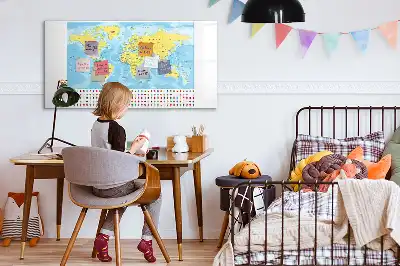 Mapa-múndi quadro magnético para escrever