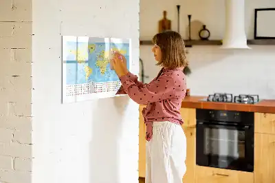Mapa-múndi quadro magnético para escrever