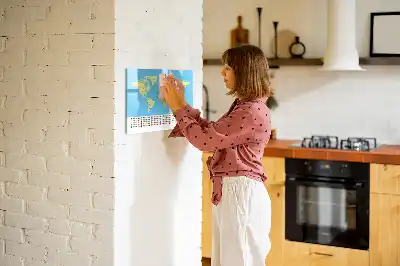 Quadro magnético para desenhar modelo mapa-múndi clássico