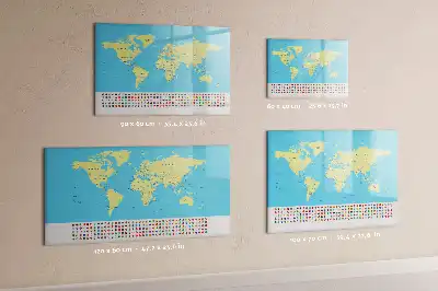 Quadro magnético para desenhar modelo mapa-múndi clássico