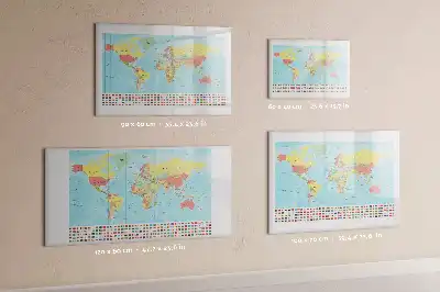 Mapa-múndi geográfico quadro magnético para escrita
