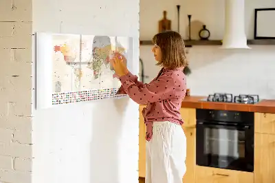 Quadro magnético para desenhar projeto de mapa-múndi
