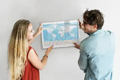 Mapa dos continentes quadro magnético para escrever