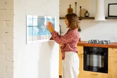 Mapa dos continentes quadro magnético para escrever