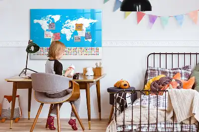 Quadro magnético para escrever mapa de contornos dos países
