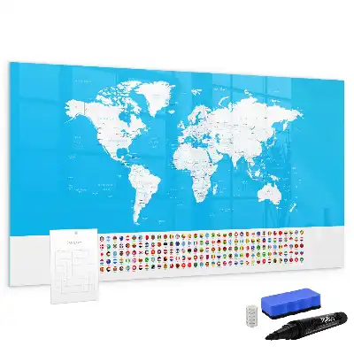 Quadro magnético para escrever mapa de contornos dos países