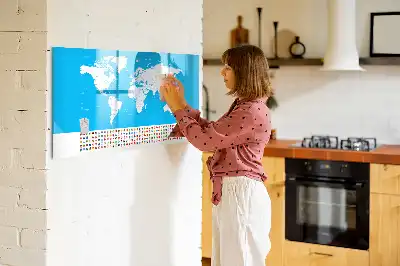 Quadro magnético para escrever mapa de contornos dos países