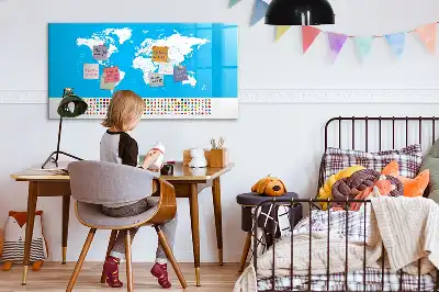 Quadro magnético para escrever mapa de contornos dos países