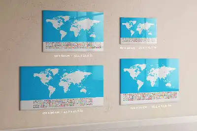 Quadro magnético para escrever mapa de contornos dos países