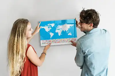 Quadro magnético para escrever mapa de contornos dos países