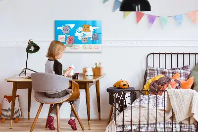 Quadro magnético para escrever mapa de contornos dos países