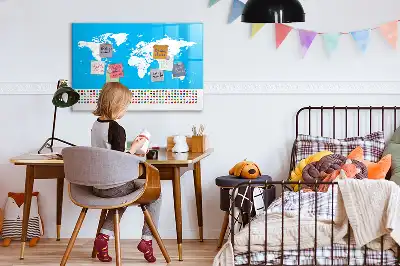 Quadro magnético para escrever mapa de contornos dos países