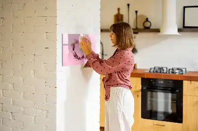 Quadro magnético para desenhar modelo coração de flores
