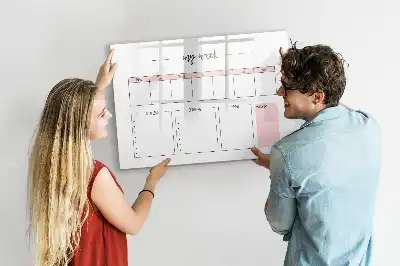 Quadro magnético para planejamento semanal planner para escrever