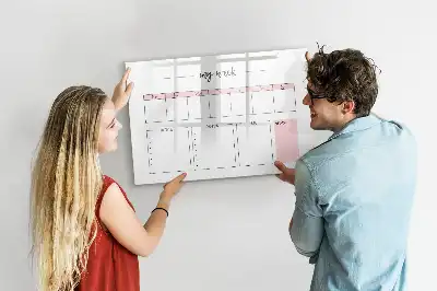 Quadro magnético para planejamento semanal planner para escrever