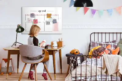Quadro magnético para planejamento semanal planner para escrever