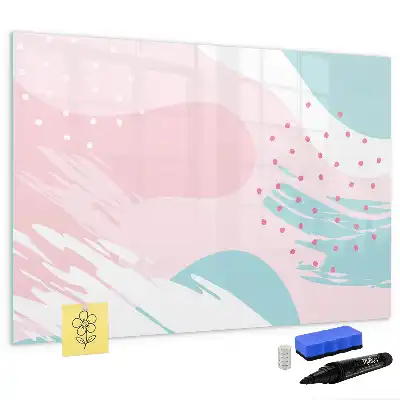Quadro magnético para desenhar estampa abstração pastel