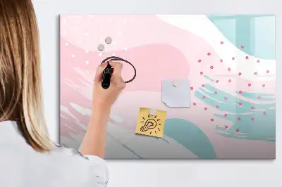 Quadro magnético para desenhar estampa abstração pastel