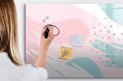 Quadro magnético para desenhar estampa abstração pastel