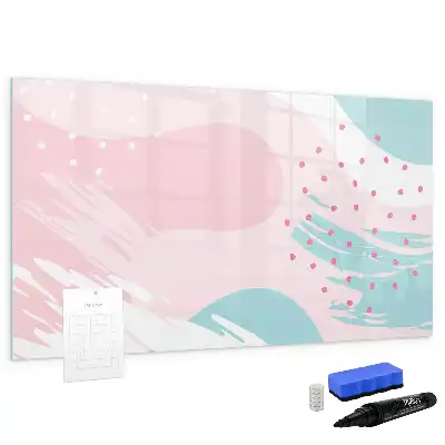 Quadro magnético para desenhar estampa abstração pastel