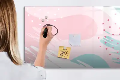 Quadro magnético para desenhar estampa abstração pastel