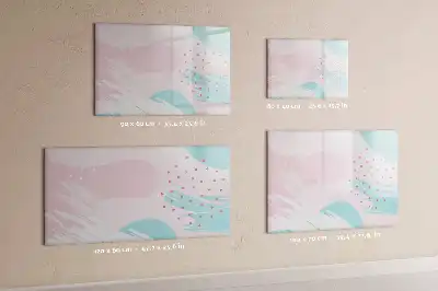 Quadro magnético para desenhar estampa abstração pastel