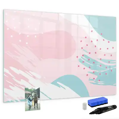 Quadro magnético para desenhar estampa abstração pastel