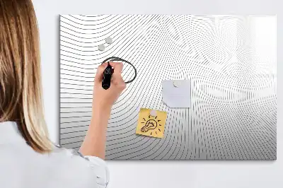 Quadro magnético para desenhar estampa de linhas abstratas