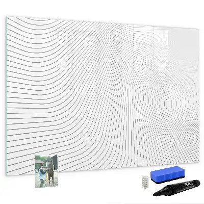 Quadro magnético para desenhar estampa de linhas abstratas