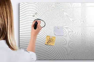 Quadro magnético para desenhar estampa de linhas abstratas