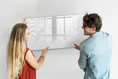 Quadro magnético para desenhar estampa de linhas abstratas