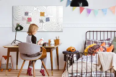 Quadro magnético para desenhar estampa de linhas abstratas