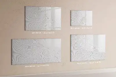 Quadro magnético para desenhar estampa de linhas abstratas
