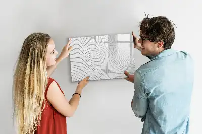 Quadro magnético para desenhar estampa de linhas abstratas