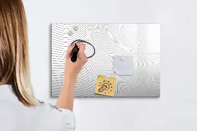 Quadro magnético para desenhar estampa de linhas abstratas