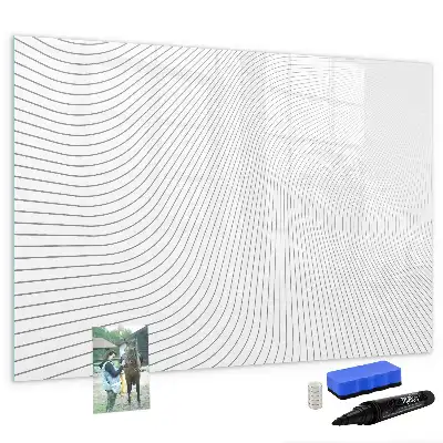 Quadro magnético para desenhar estampa de linhas abstratas