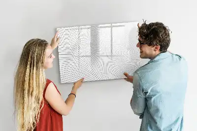 Quadro magnético para desenhar estampa de linhas abstratas