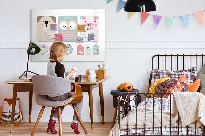 Quadro magnético para desenhar animais felizes