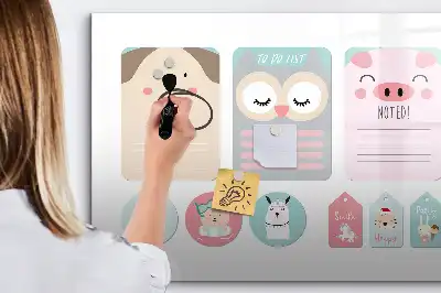 Quadro magnético para desenhar animais felizes