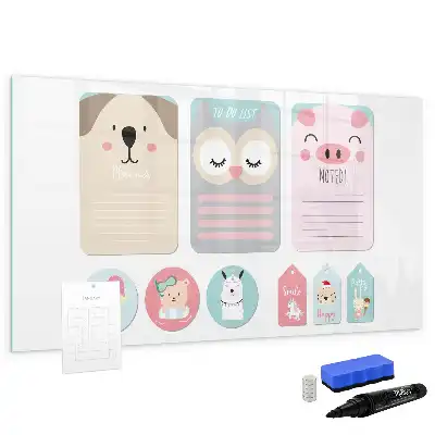 Quadro magnético para desenhar animais felizes