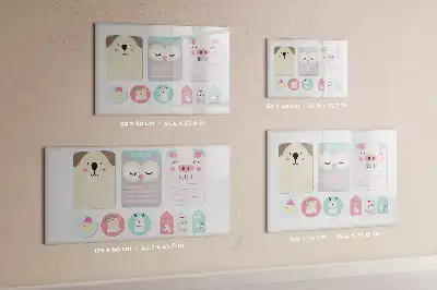 Quadro magnético para desenhar animais felizes