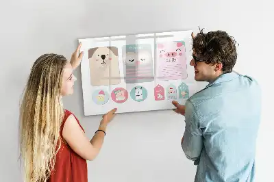 Quadro magnético para desenhar animais felizes